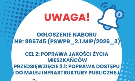 Grafika informacyjna o naborze wniosków. Na górze logotypy Funduszy Europejskich, Rzeczypospolitej Polskiej, Unii Europejskiej oraz Planu Strategicznego dla Wspólnej Polityki Rolnej 2023–2027. W centralnej części, na niebieskim tle z elementami graficznym